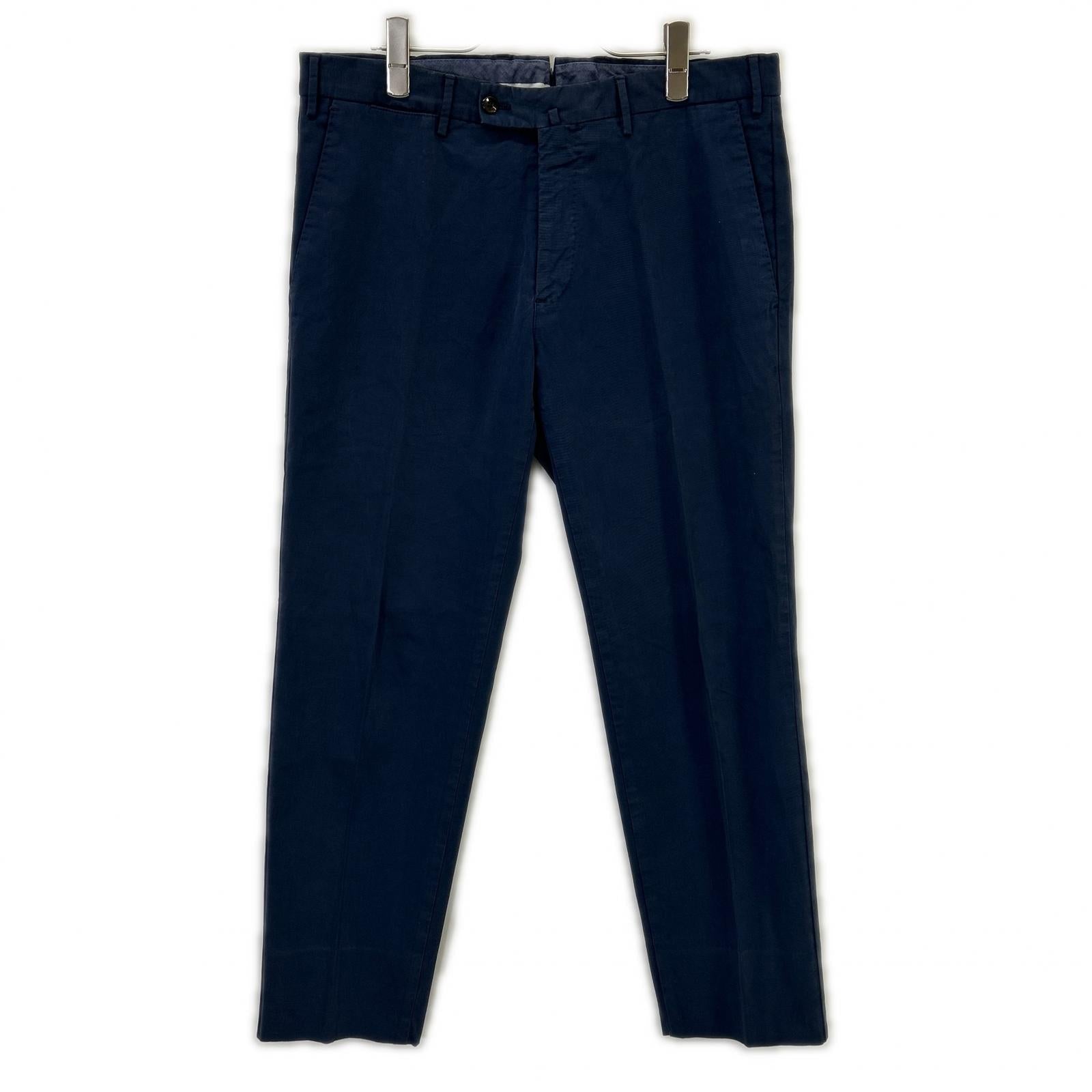 Navy Cotton Casual Pants Bottoms 48 Men's