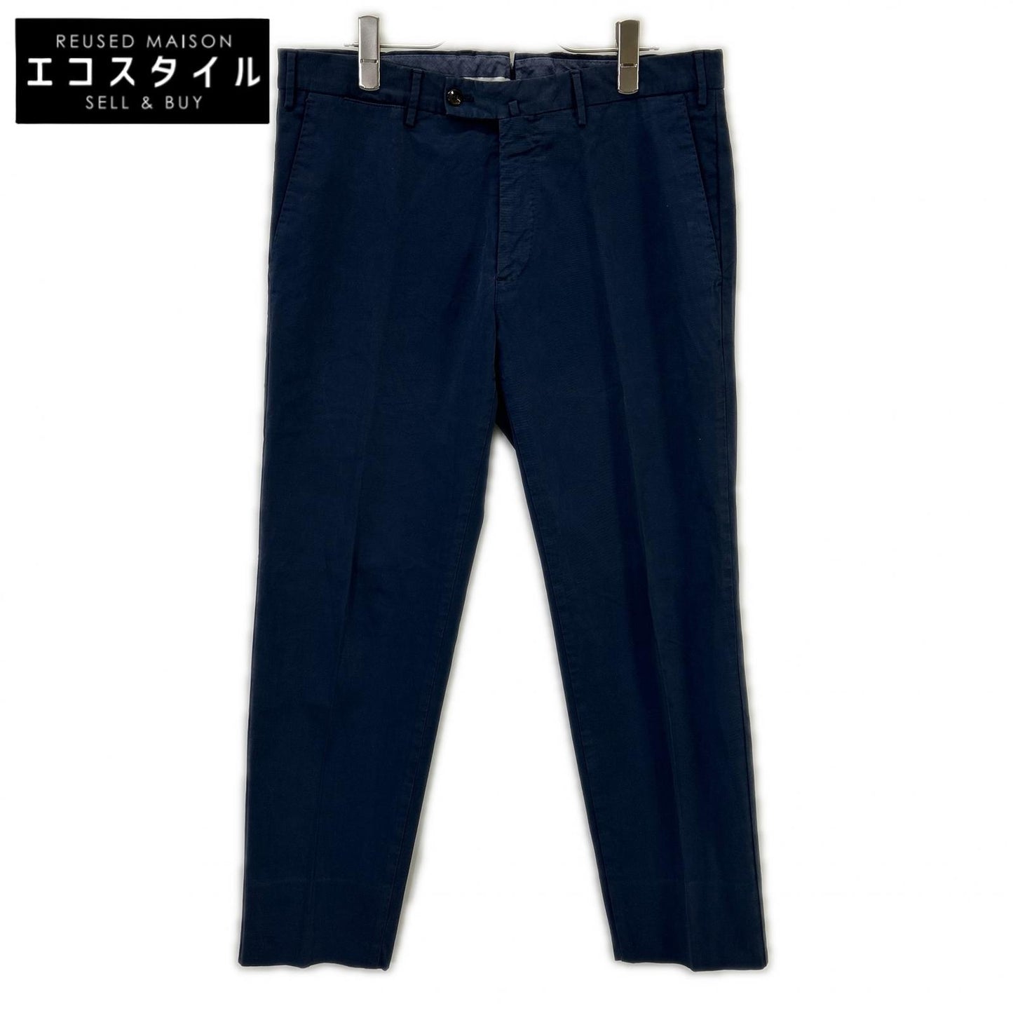 Navy Cotton Casual Pants Bottoms 48 Men's