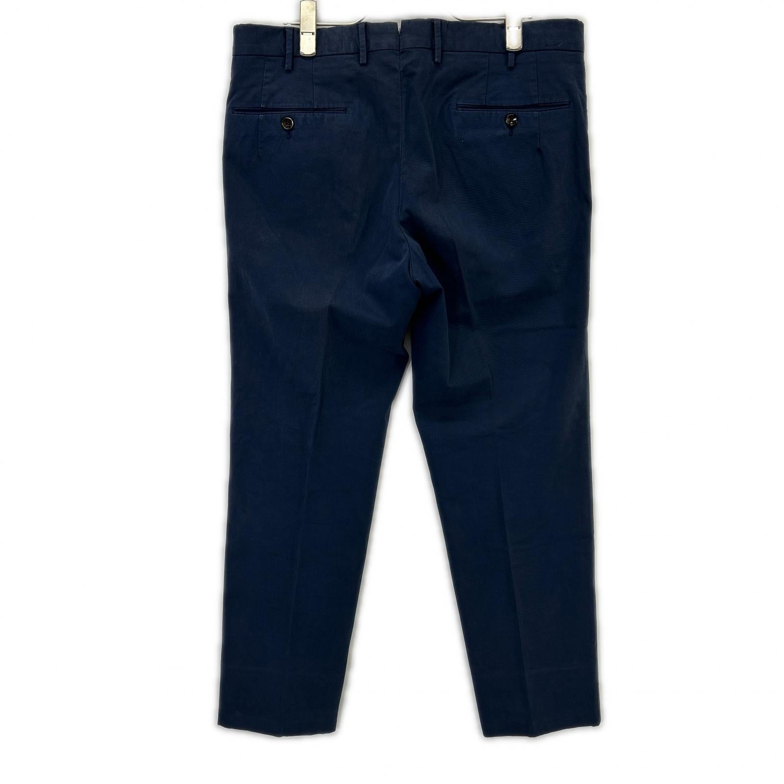 Navy Cotton Casual Pants Bottoms 48 Men's