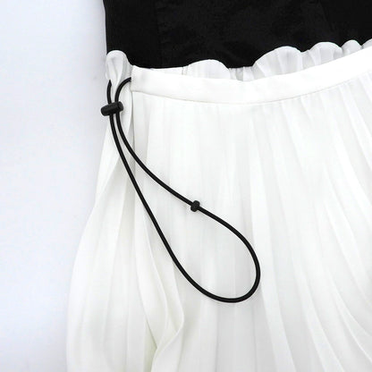 Beautiful Pleated Skirt Dress for Women, White, Size 34, TP12-FG214, 21AW Skirt, Size 34, for Women