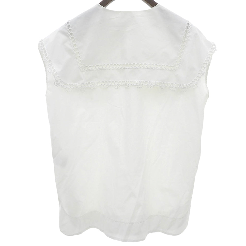 shirocon Shirokon [Beautiful Condition] Loop Embroidery Sailor Blouse Top Women's White 38 SC2121-007SM-4 Top
