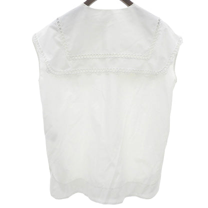 shirocon Shirokon [Beautiful Condition] Loop Embroidery Sailor Blouse Top Women's White 38 SC2121-007SM-4 Top
