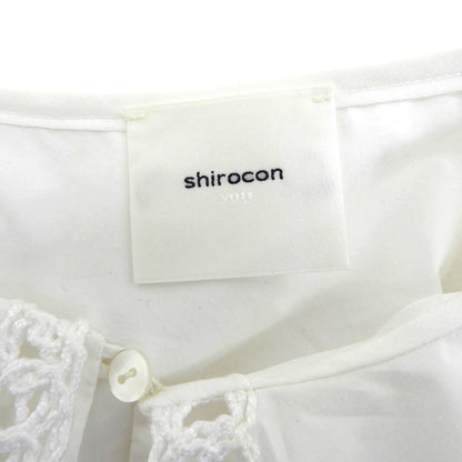 shirocon Shirokon [Beautiful Condition] Loop Embroidery Sailor Blouse Top Women's White 38 SC2121-007SM-4 Top
