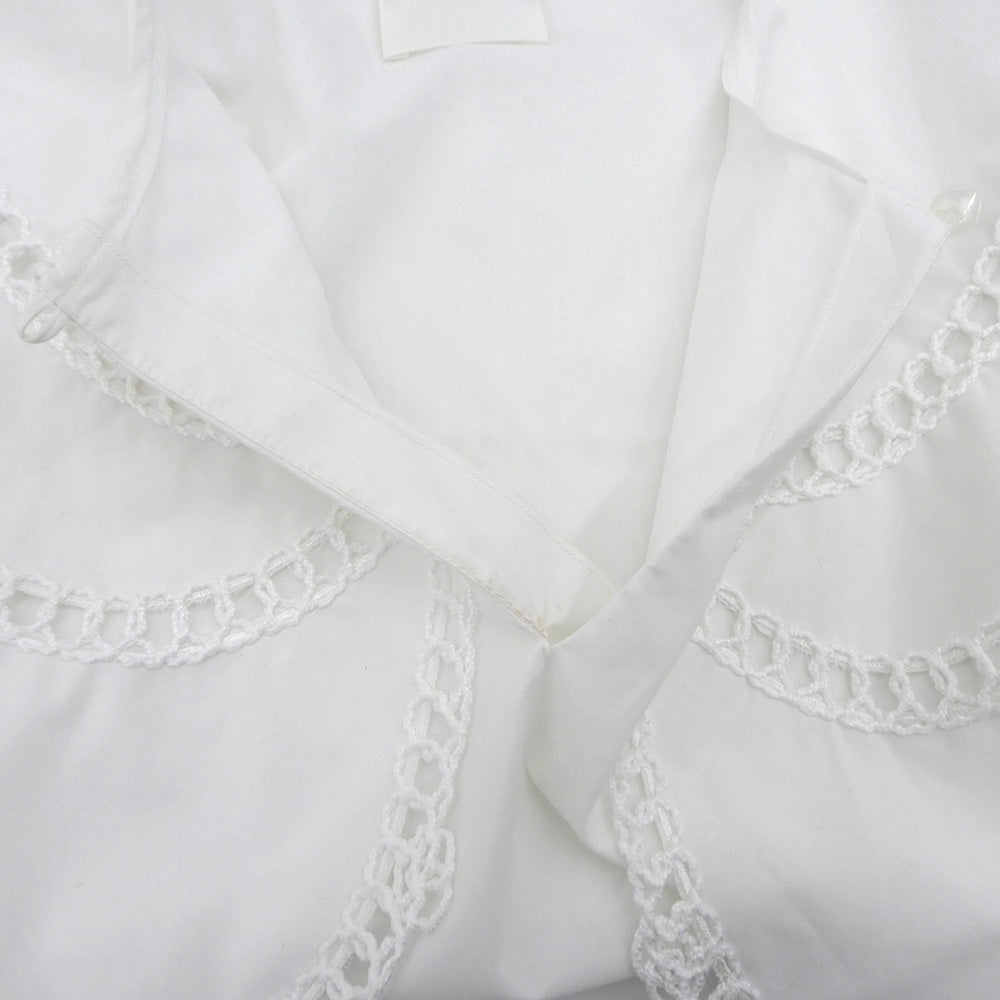 shirocon Shirokon [Beautiful Condition] Loop Embroidery Sailor Blouse Top Women's White 38 SC2121-007SM-4 Top