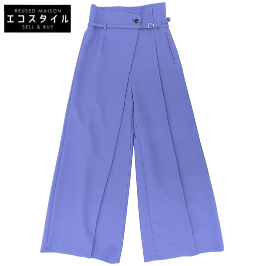 Excellent Condition HAKAMA Tuck Wide Pants Bottoms Women's Blue 3 144540001 Bottoms 3 Women's