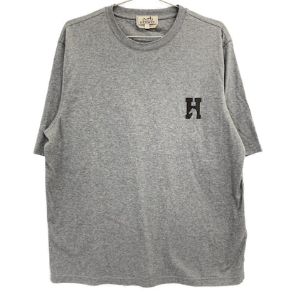 HERMES 【美品/国内正規】H567810HA H Cheval Leather Logo Patch Short Sleeve T-Shirt/Top