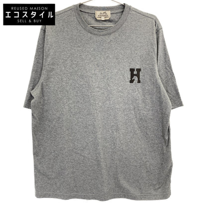 HERMES 【美品/国内正規】H567810HA H Cheval Leather Logo Patch Short Sleeve T-Shirt/Top