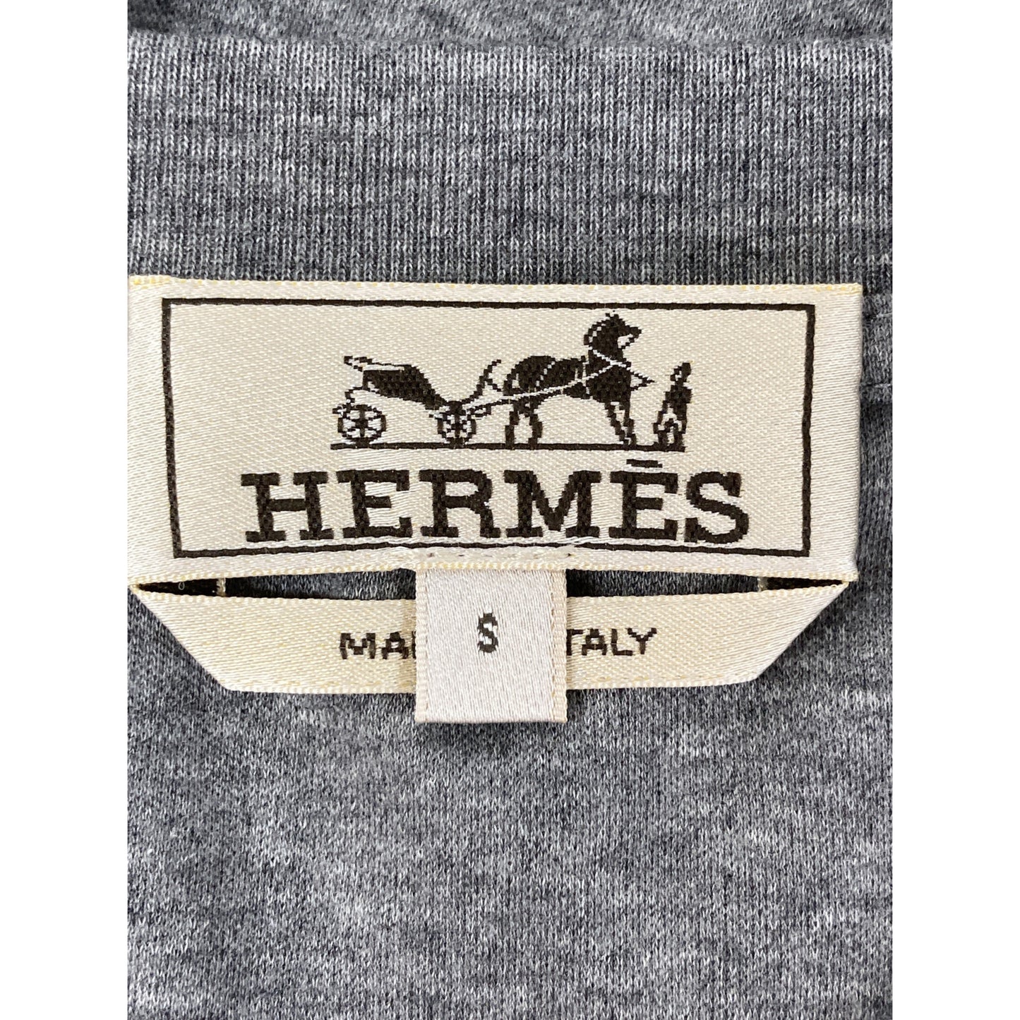HERMES 【美品/国内正規】H567810HA H Cheval Leather Logo Patch Short Sleeve T-Shirt/Top