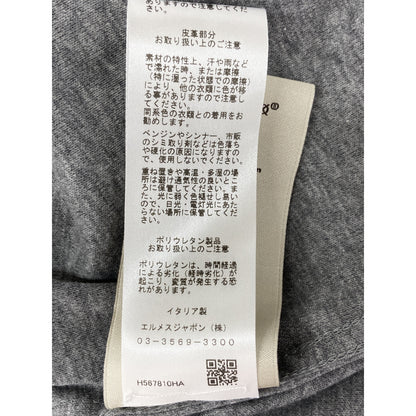 HERMES 【美品/国内正規】H567810HA H Cheval Leather Logo Patch Short Sleeve T-Shirt/Top
