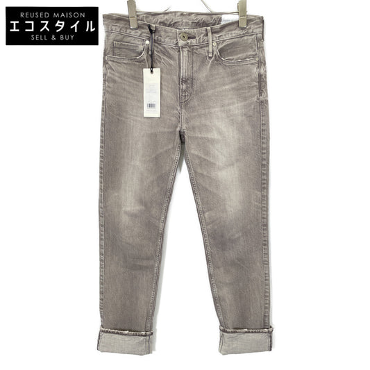 18G339 Gray Roll-Up Denim Pants Bottoms 26 Women's