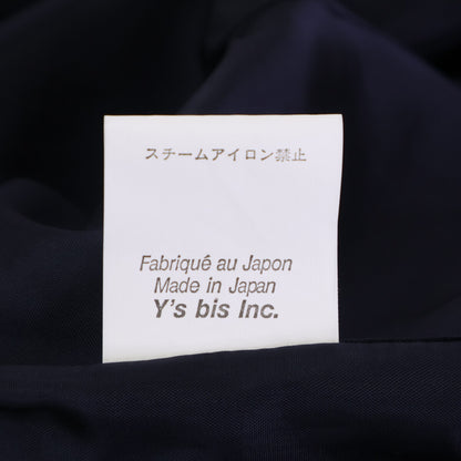 Y's ワイズ 【I WISH】ネイビー ウール ZIP ブルゾン ジャケット