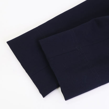 [I WISH] Navy Wool Zip Blouson Jacket, no size listed, women's