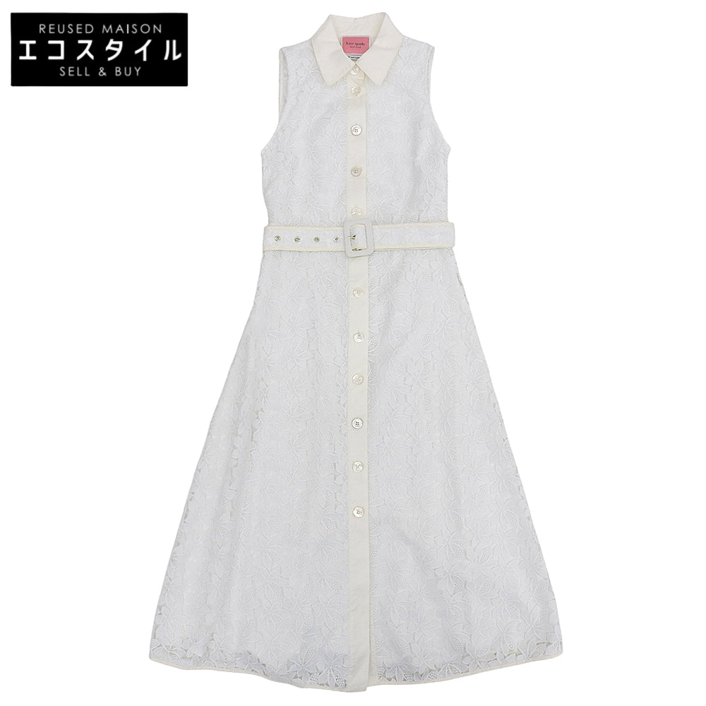 Kate spade ケイトスペード コットン リーフ レース ドレス ワンピース レディース ホワイト 00 NJMUB136 ワンピース
