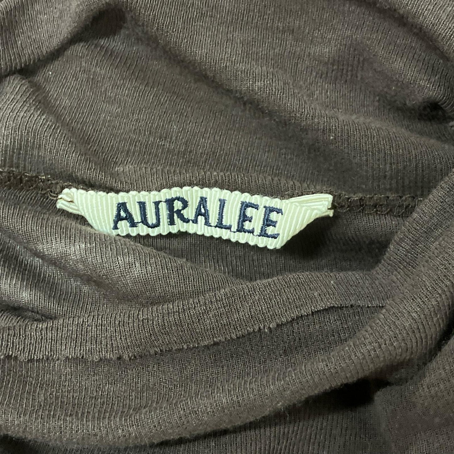 AURALEE オーラリー 20AW A20AP02HF ブラウン ハイゲージ シアー タートルネック カットソー トップス