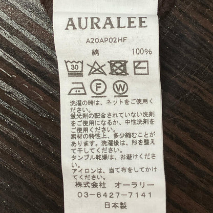 AURALEE オーラリー 20AW A20AP02HF ブラウン ハイゲージ シアー タートルネック カットソー トップス