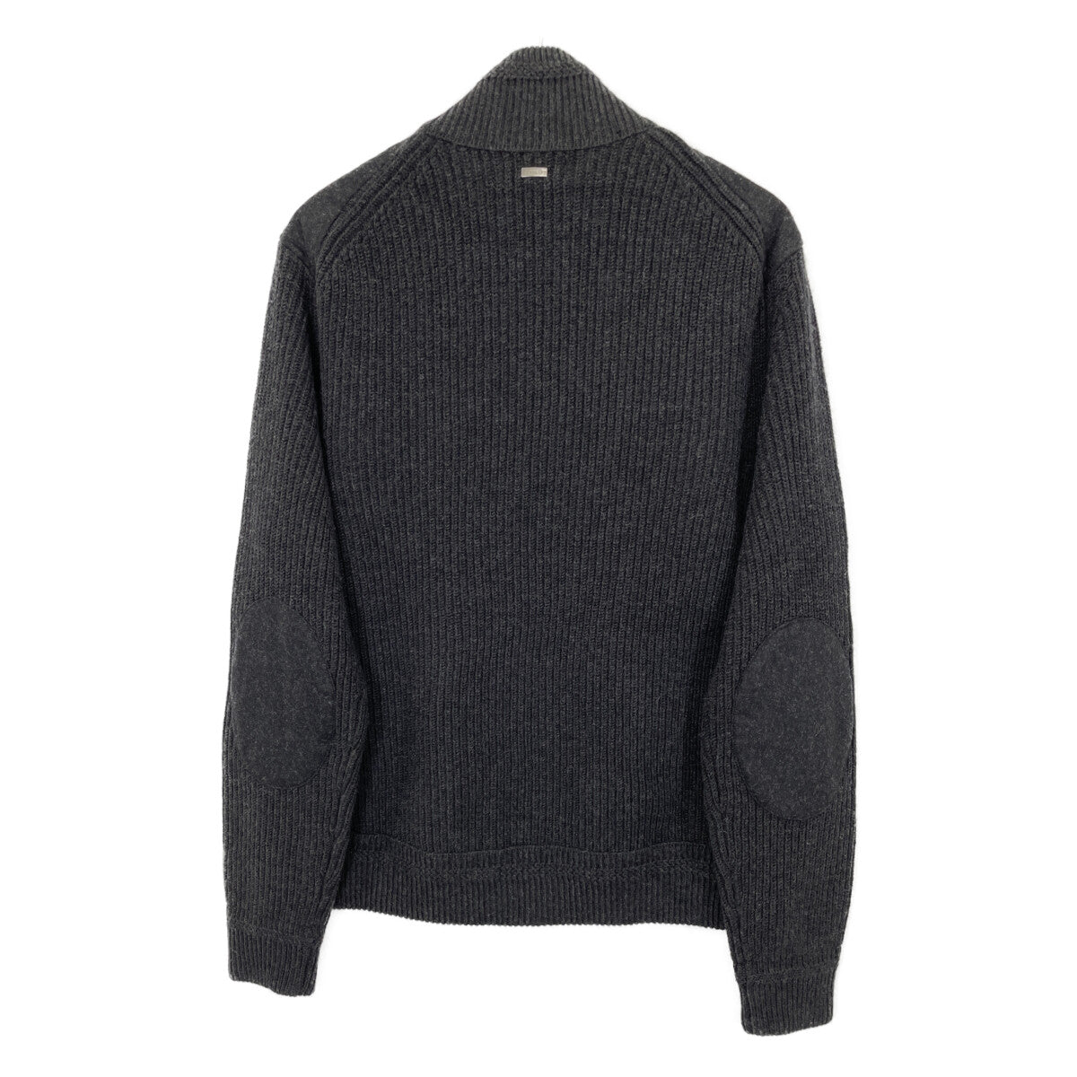 Black Wool Cashmere Padded Knit Blouson Jacket L Men's
