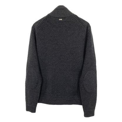 Black Wool Cashmere Padded Knit Blouson Jacket L Men's
