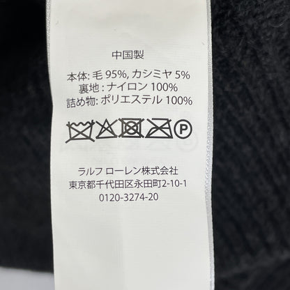 黑色 羊毛羊绒 填充 针织 夹克 L 男士