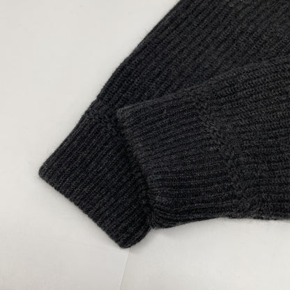 Black Wool Cashmere Padded Knit Blouson Jacket L Men's
