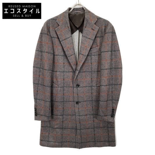 ﾌﾞﾗｳﾝ 20AW ﾍﾟｰﾝﾁｪｯｸ ﾁｪｽﾀｰｺｰﾄ コート メンズ