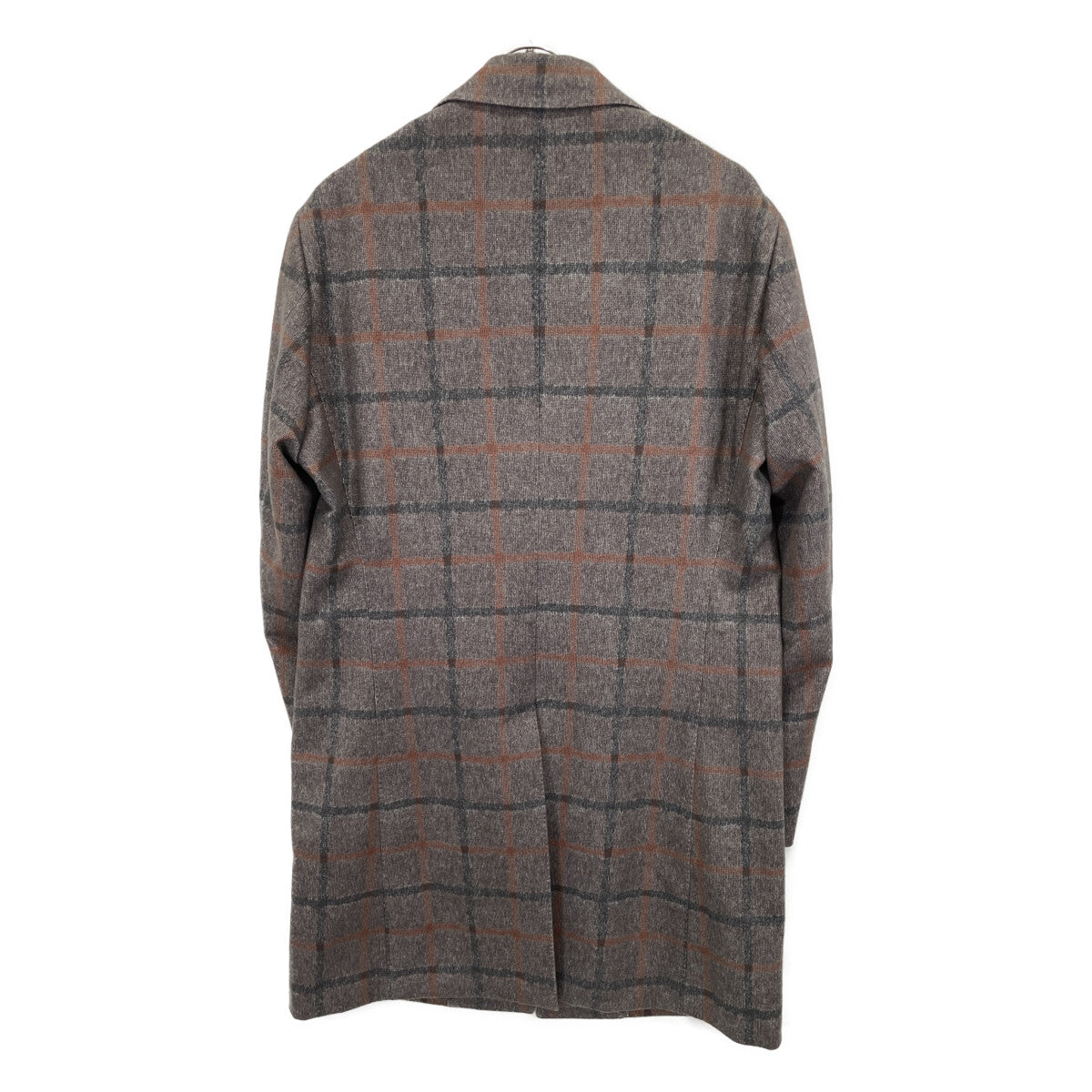 BROWN 20AW PAIN CHECK CHESTERFIELD COAT Men's Coat