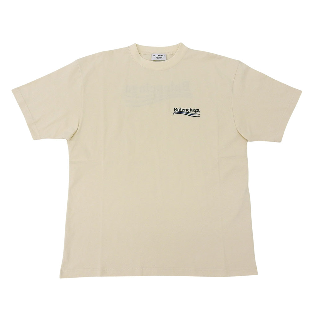 BALENCIAGA バレンシアガ 美品 コットン キャンペーンロゴ Tシャツ トップス メンズ イエロー系 S 641665 21年 トップス