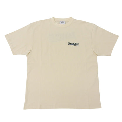 BALENCIAGA バレンシアガ 美品 コットン キャンペーンロゴ Tシャツ トップス メンズ イエロー系 S 641665 21年 トップス