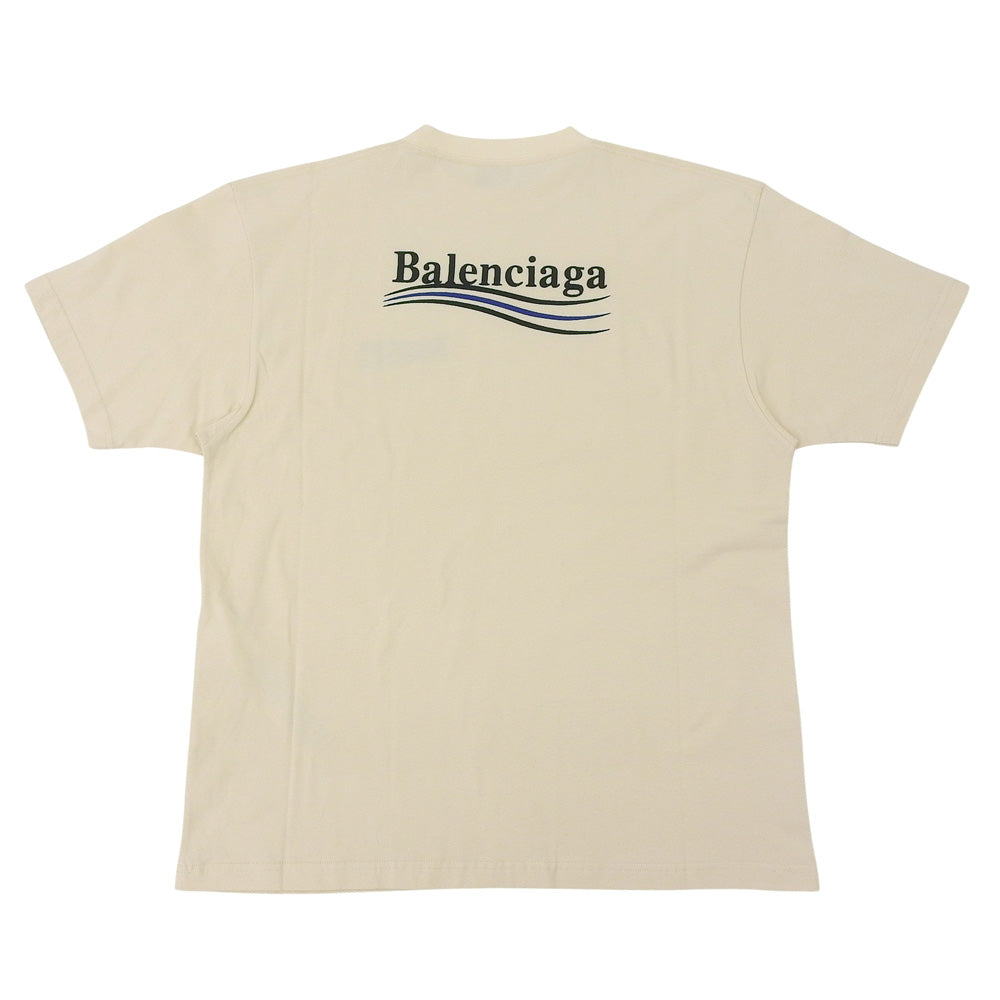 BALENCIAGA 巴黎世家 美品 棉质 广告标语T恤 上衣 男士 黄色系 S 641665 21年 上衣