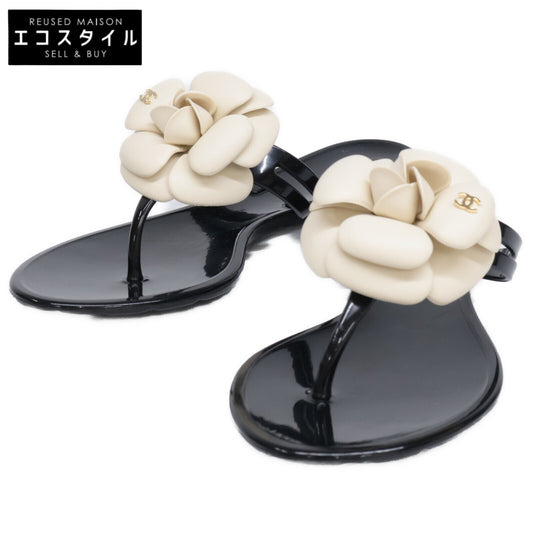 CHANEL Camellia Rubber Sandals Shoes [Excellent]