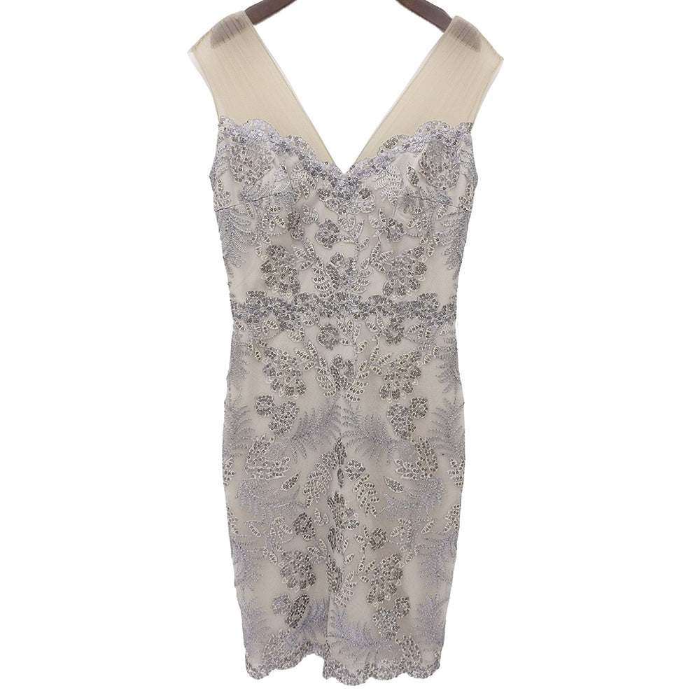 TADASHI SHOJI タダシショージ Engle Embroidered Dress ワンピース レディース シルバー 4 BCE19511M ワンピース