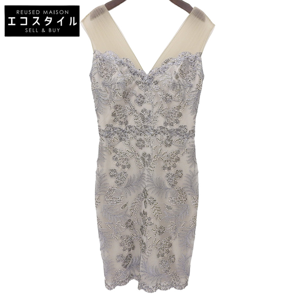 TADASHI SHOJI 塔达希 庄司 Engle 刺绣连衣裙 女士 银色 4 BCE19511M 连衣裙