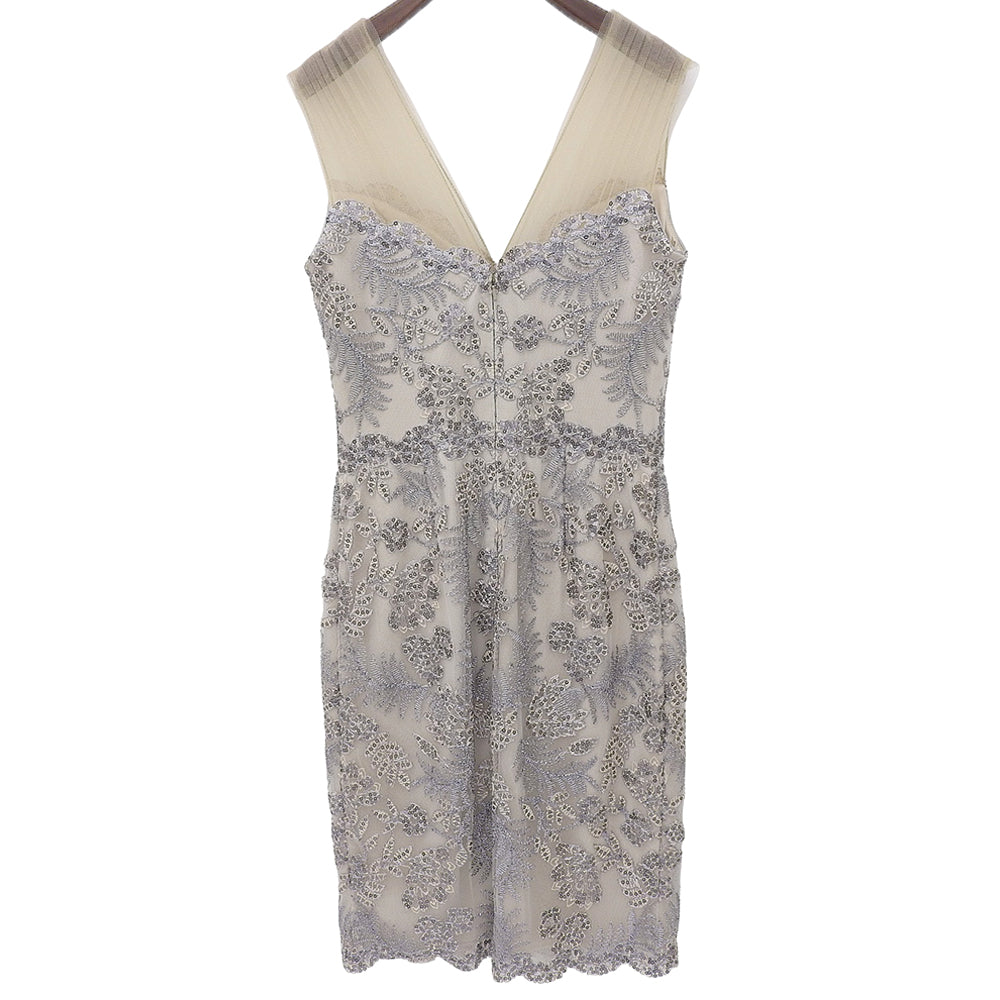 TADASHI SHOJI 塔达希 庄司 Engle 刺绣连衣裙 女士 银色 4 BCE19511M 连衣裙