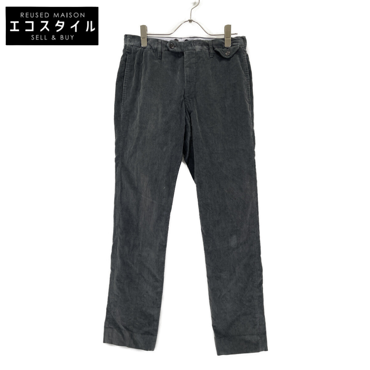 0615P Gray Corduroy Pants Bottoms 44 Men's