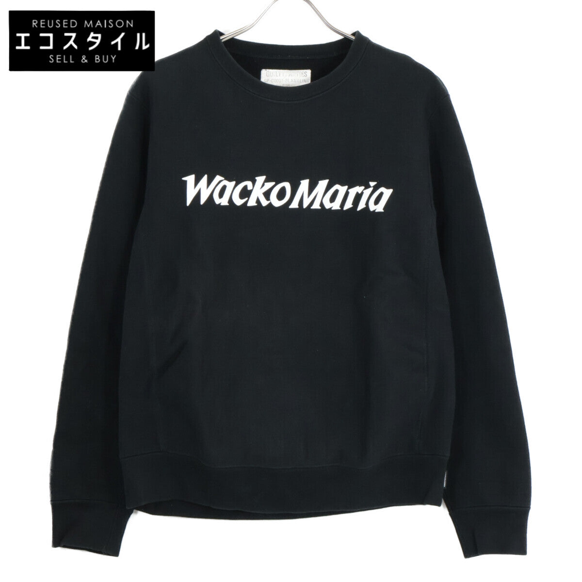 BLACK HEAVY WEIGHT CREW NECK SWEAT SHIRT (TYPE-2) Tops S Men's