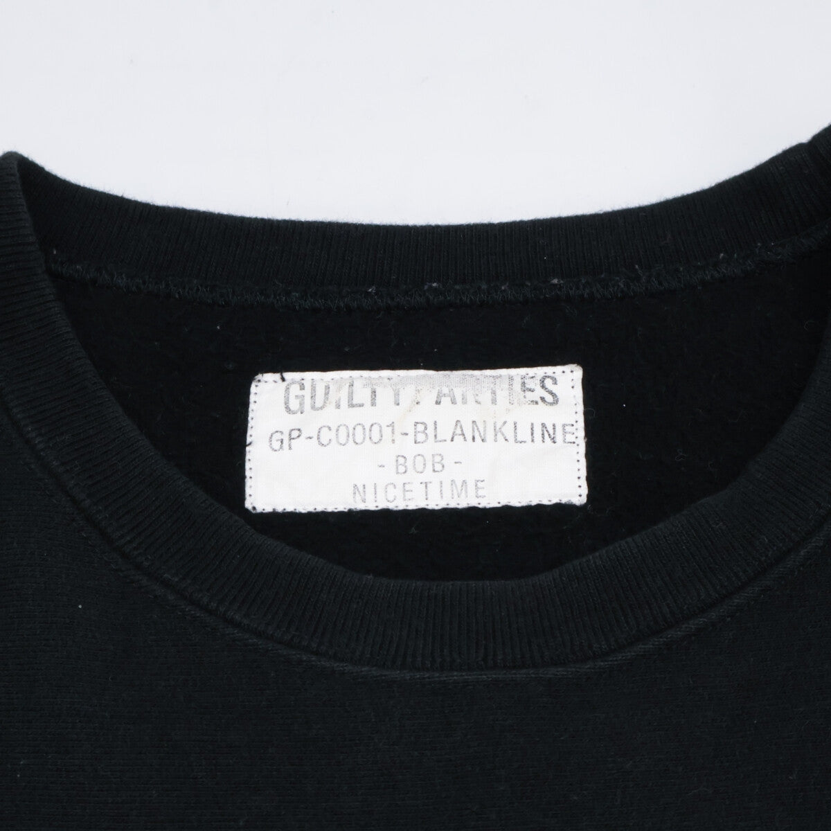 BLACK HEAVY WEIGHT CREW NECK SWEAT SHIRT (TYPE-2) Tops S Men's