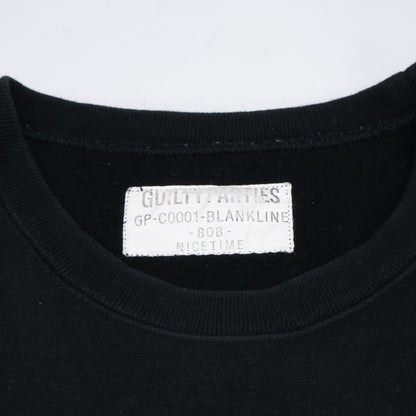 BLACK HEAVY WEIGHT CREW NECK SWEAT SHIRT (TYPE-2) Tops S Men's