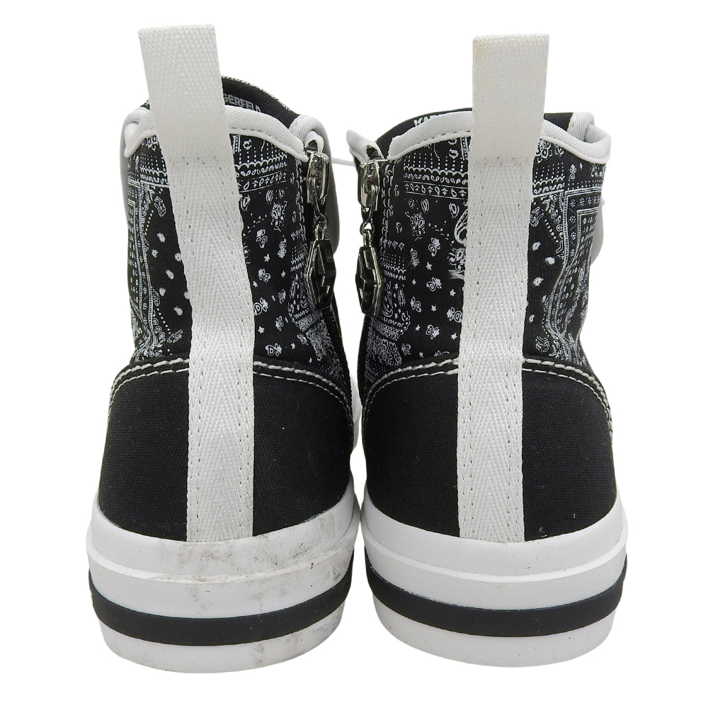 Lace-up Side-zip Sneaker Shoes for Women, Black, 23.5cm KLJ60955 Shoes 37(EU) Women's