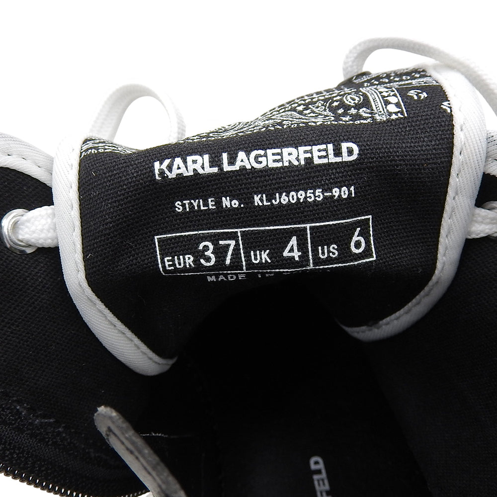 Lace-up Side-zip Sneaker Shoes for Women, Black, 23.5cm KLJ60955 Shoes 37(EU) Women's