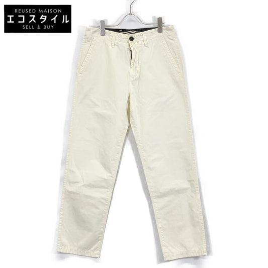 STONE ISLAND ストーンアイランド 7415315WA アイボリー ロゴパッチウォッシュドトラウザーパンツ ボトムス