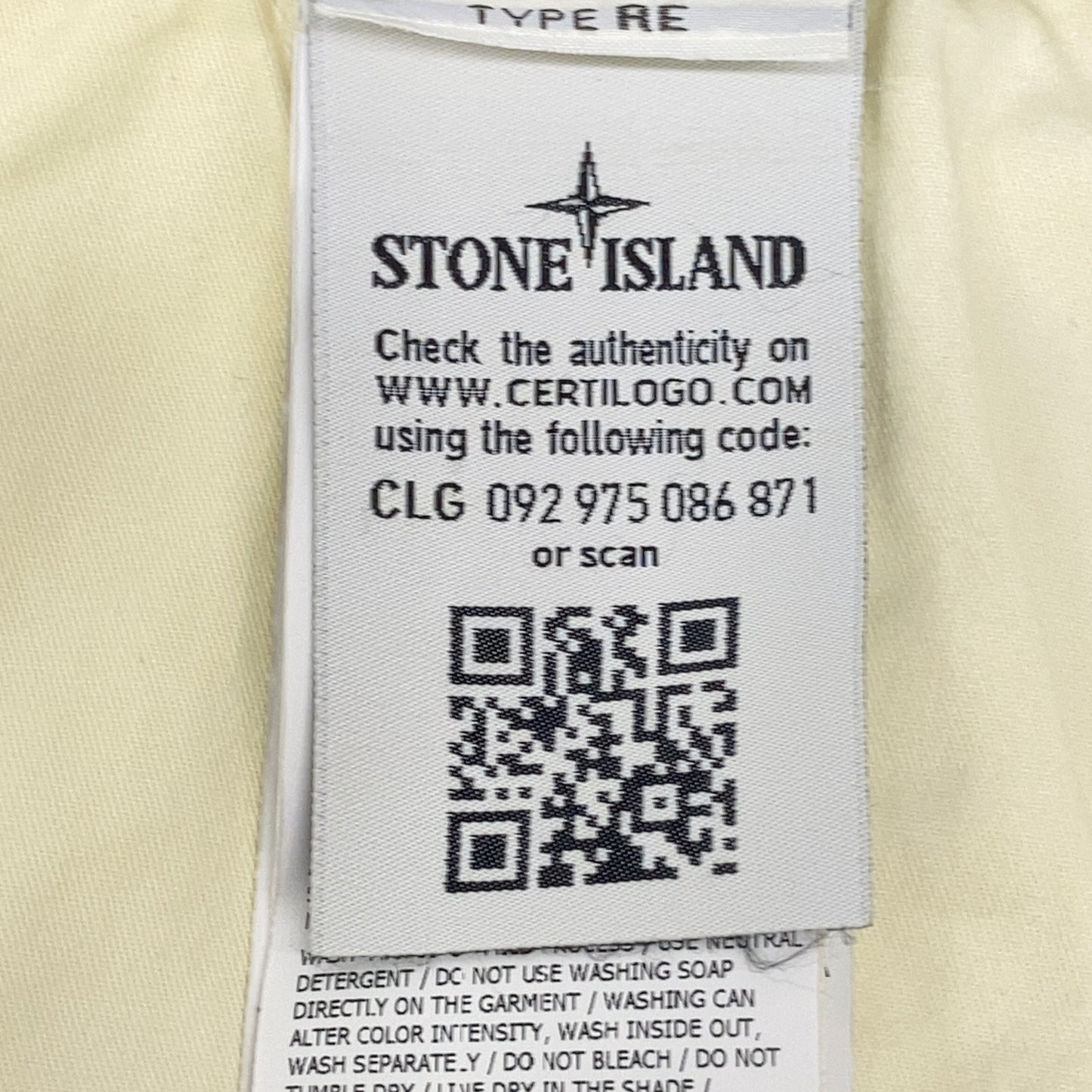 STONE ISLAND 石头岛 7415315WA 象牙色徽标贴片水洗长裤 裤子