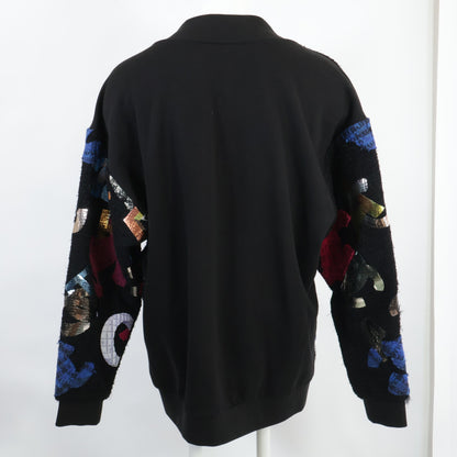 CHANEL Beautiful P72995K10507 22AW Coco Mark Multi-Patch Tweed Switching Sweat Cardigan Top