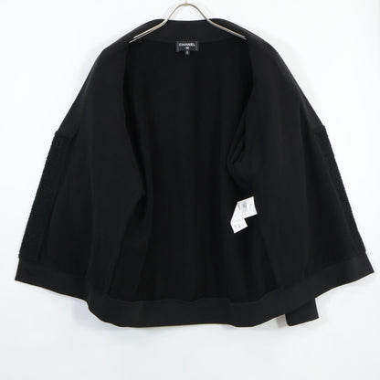 CHANEL Beautiful P72995K10507 22AW Coco Mark Multi-Patch Tweed Switching Sweat Cardigan Top