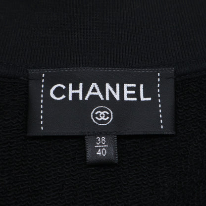 CHANEL Beautiful P72995K10507 22AW Coco Mark Multi-Patch Tweed Switching Sweat Cardigan Top