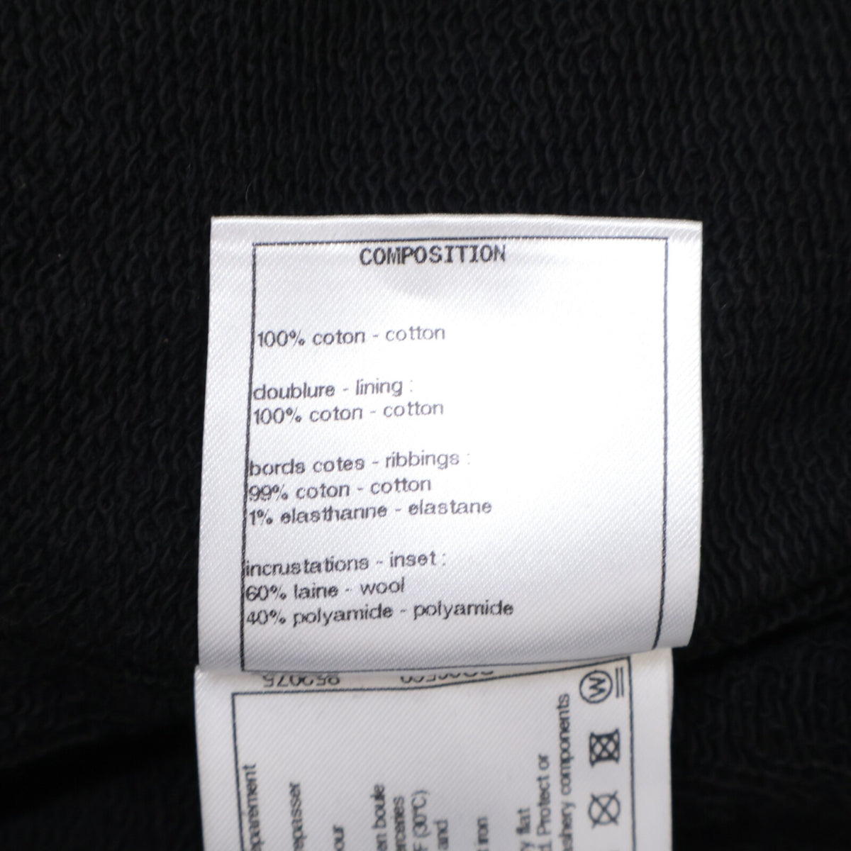 CHANEL Beautiful P72995K10507 22AW Coco Mark Multi-Patch Tweed Switching Sweat Cardigan Top