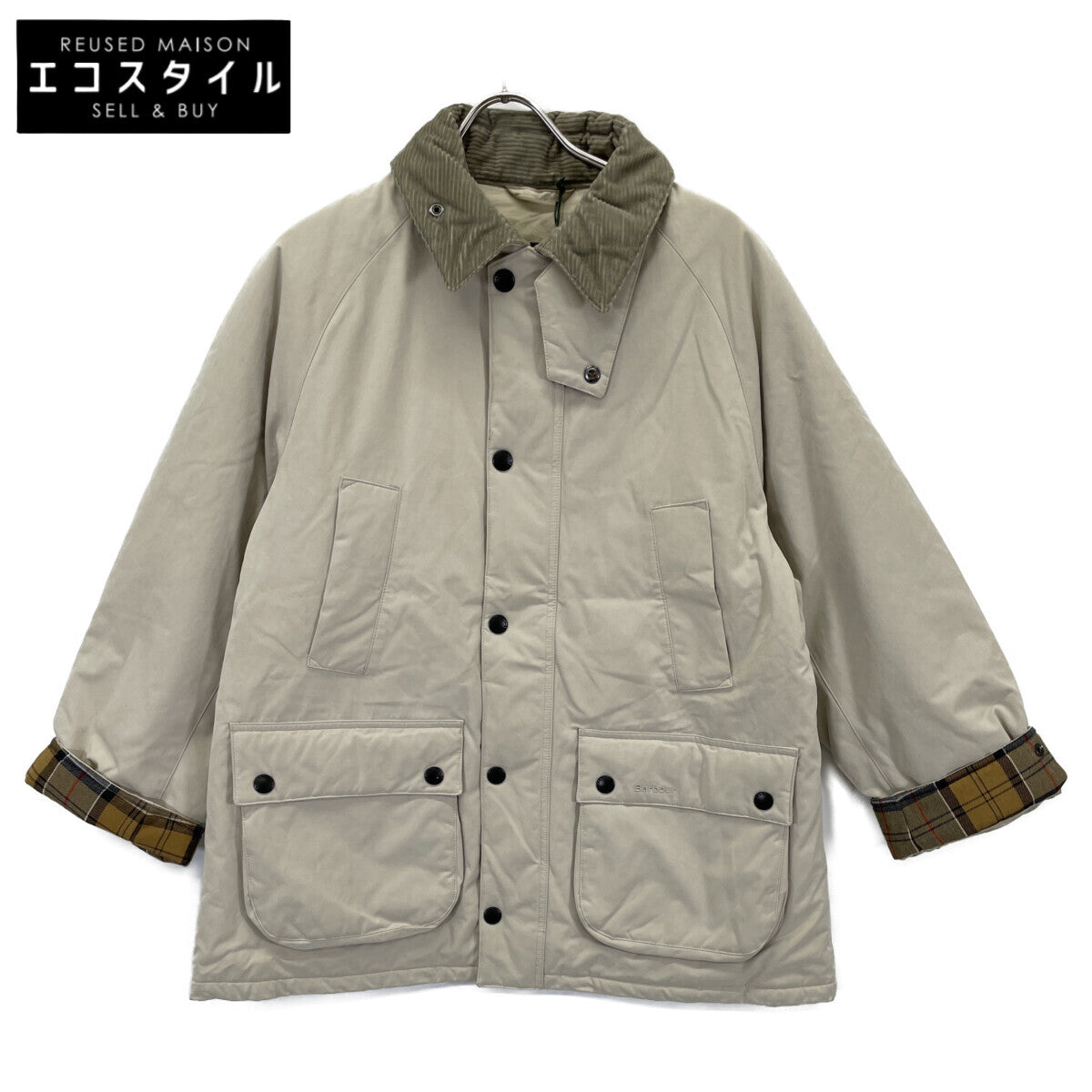Barbour バブアー MCA1064ST11 アイボリー パデッド ビデイル カジュアル ジャケット モールスキン ジャケット