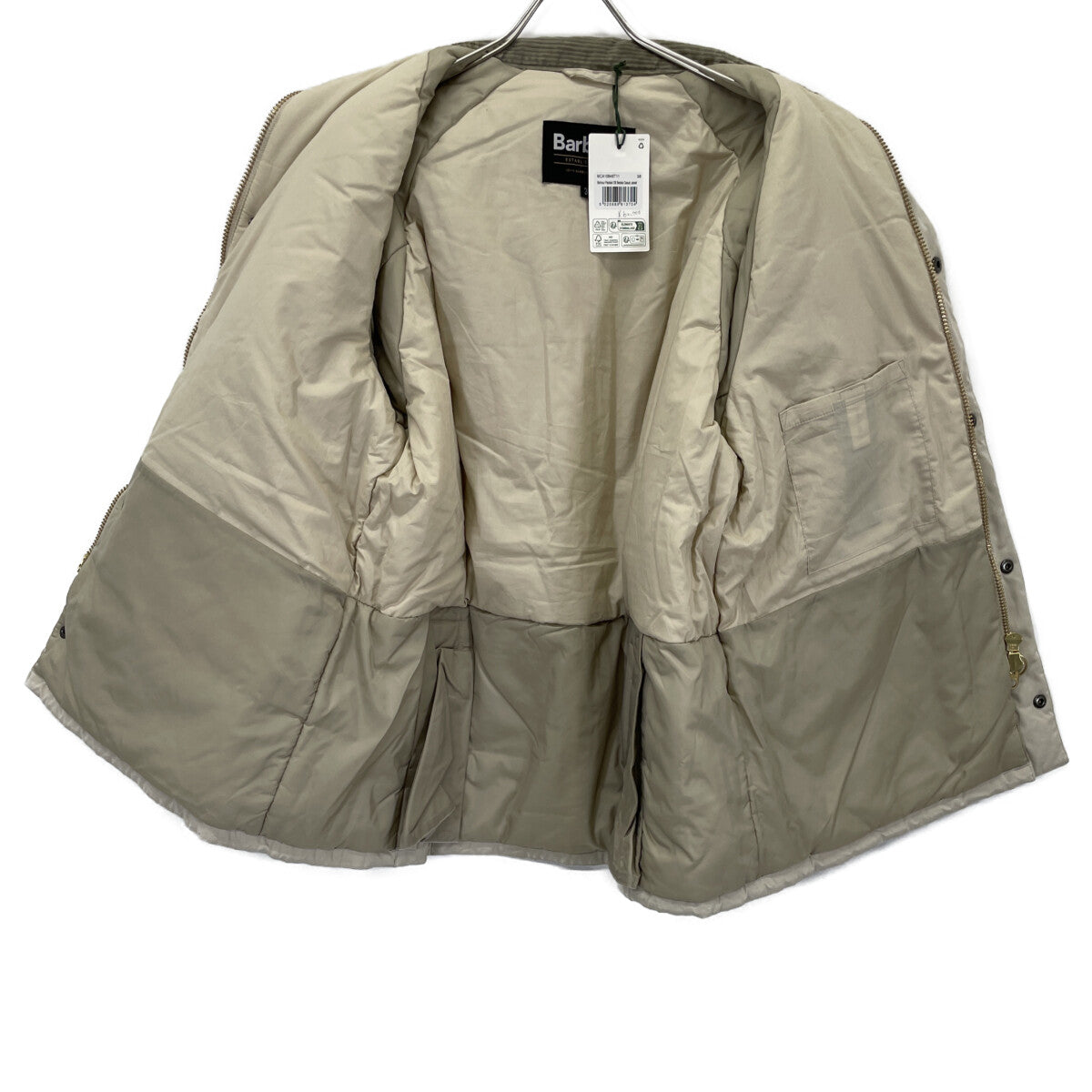 Barbour MCA1064ST11 Ivory Padded Bedale Casual Moleskin Jacket