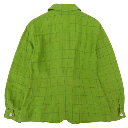 Christian Dior Sports Windowpane Linen Shirt Jacket Women's L Jacket