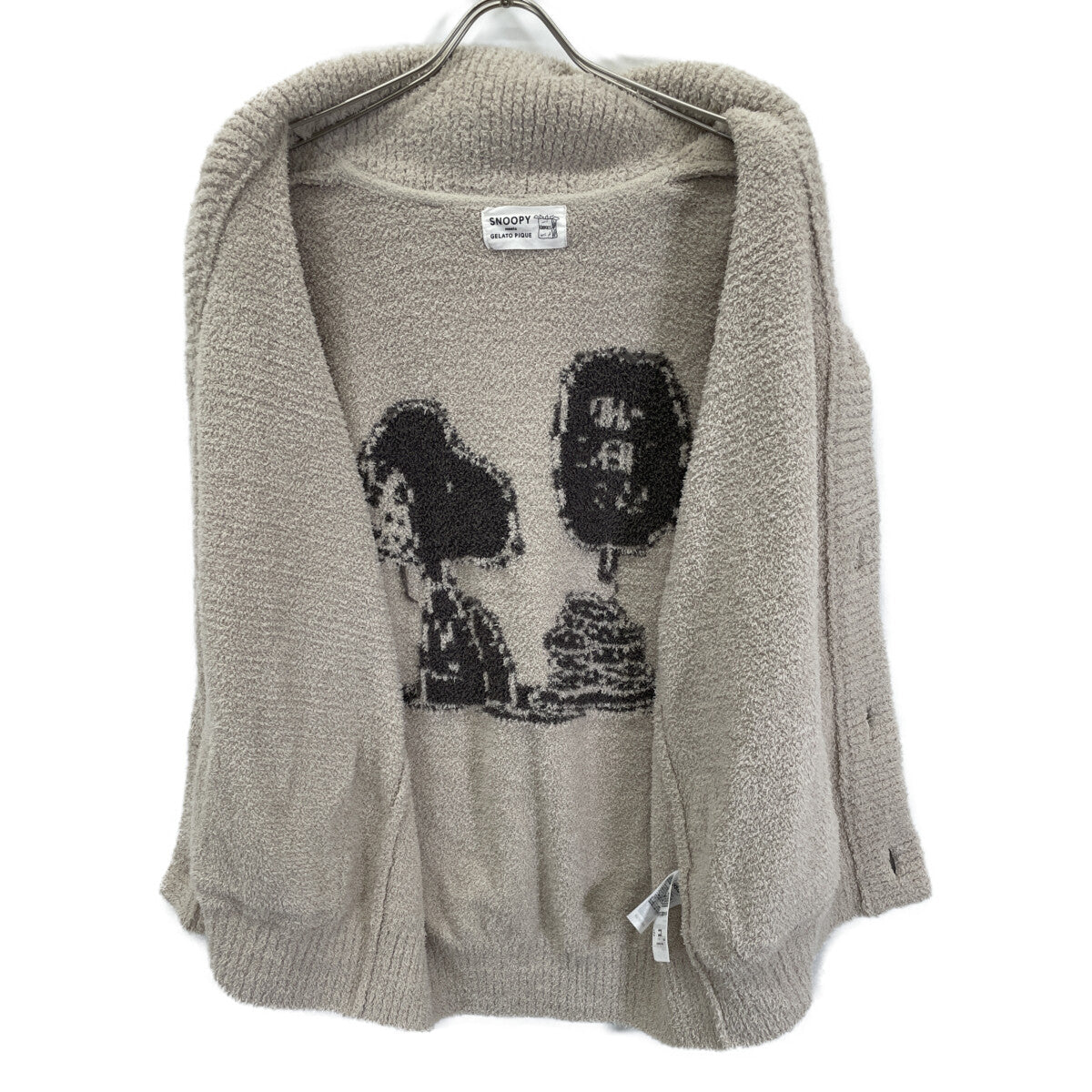 PEANUTS Baby Moko Jacquard Shawl Cardigan Tops L Women's