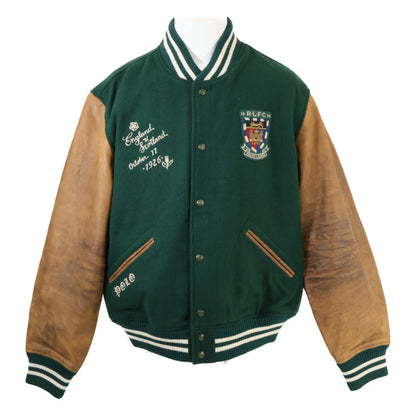 【新品同款/国内正品】Varsity Inspired 羊毛拼接皮袖棒球夹克 XXL 男士