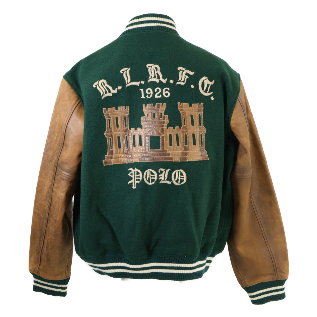 【新品同款/国内正品】Varsity Inspired 羊毛拼接皮袖棒球夹克 XXL 男士